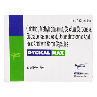 Dycical Max  Softgel Capsule 10's, Pack of 10