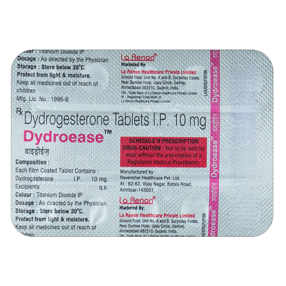 Buy Dydroease 10 Tablet 10's Online