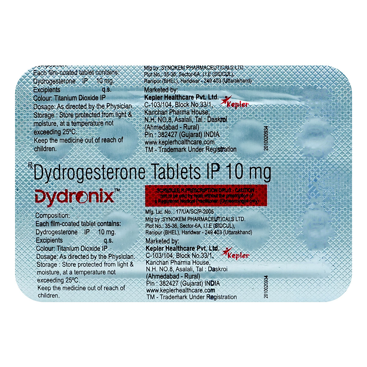 Buy Dydronix 10 mg Tablet 10's Online