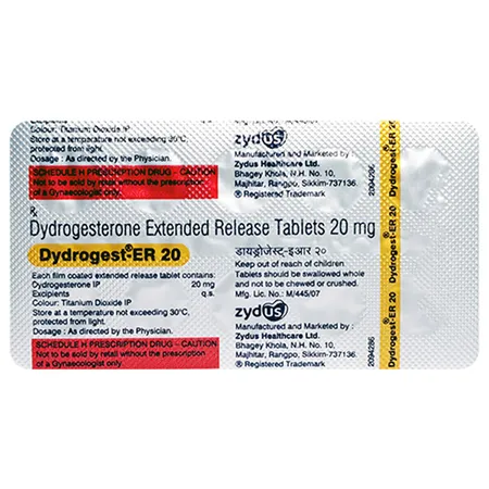 Dydrogest-ER 20 Tablet 10's
