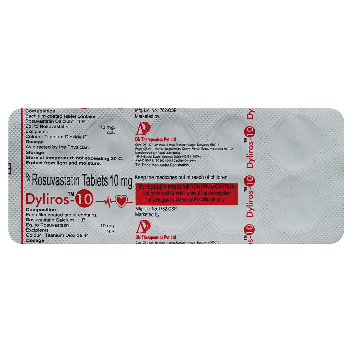 Dyliros-10 Tablet 10's, Pack of 10 TABLETS Dyliros-10 Tablet 10's, Pack of 10 TABLETS