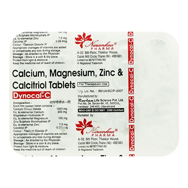 Dynocal-C Tablet 10's, Pack of 10 TabletS