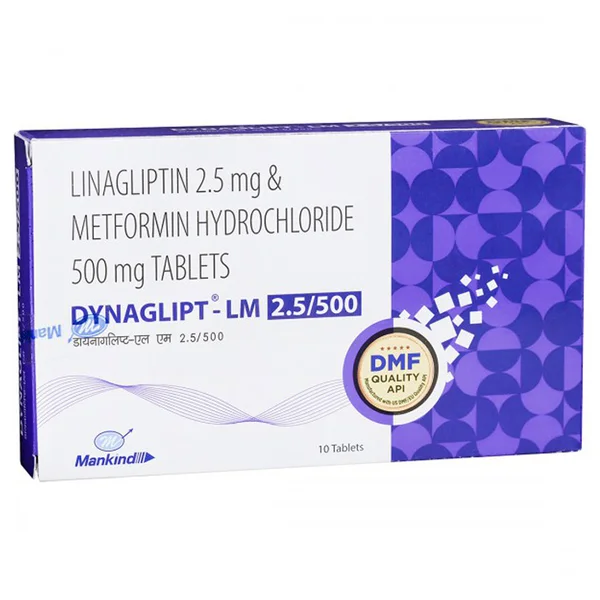 Dynaglipt-LM 2.5/500 Tablet 10's