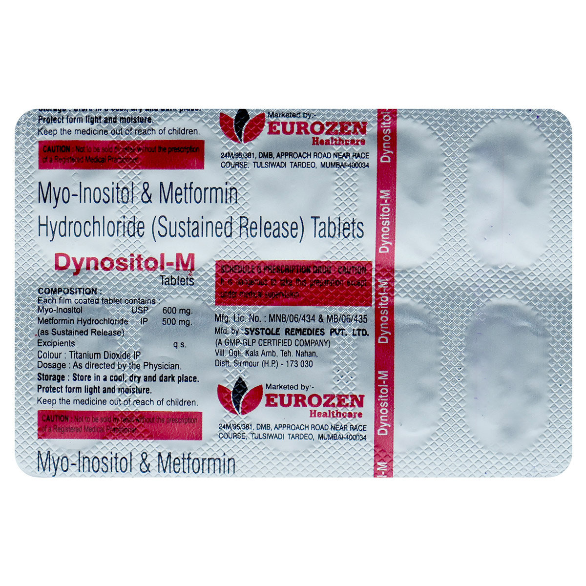 Dynositol-M Tablet 10's, Pack of 10 TABLETS Dynositol-M Tablet 10's, Pack of 10 TABLETS