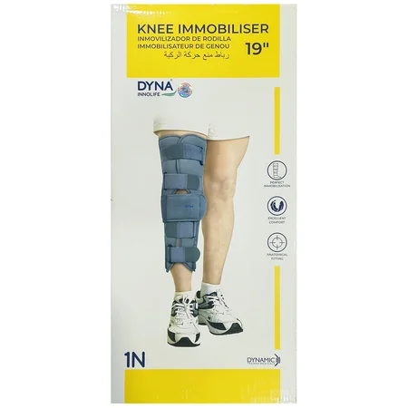 Dynamic Innolife Knee Immobiliser 19 Inch Grey XXL, 1 Count