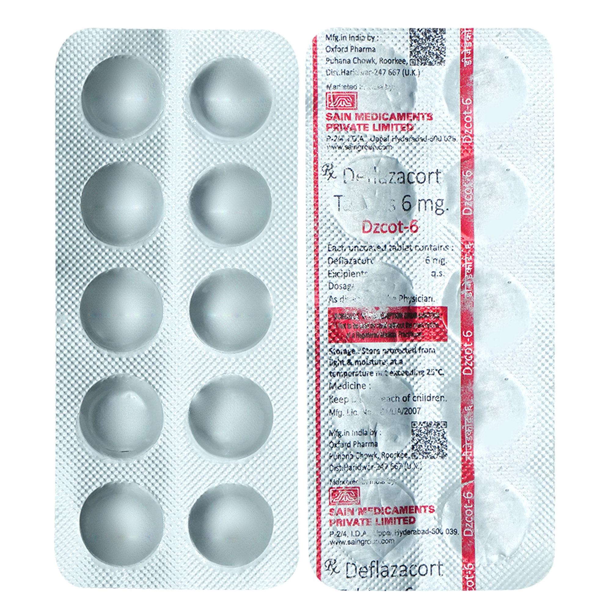 Dzcot 6 mg Tablet 10's, Pack of 10 TABLETS Dzcot 6 mg Tablet 10's, Pack of 10 TABLETS