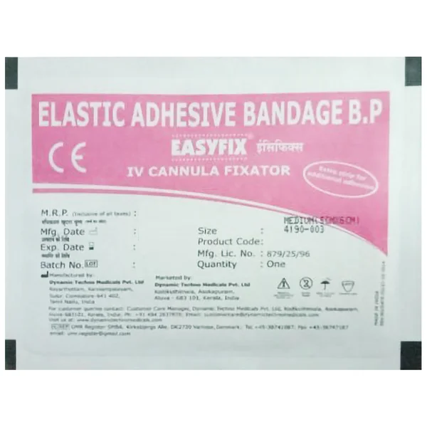 Dynamic Easy Fix Elastic Adhesive Bandage Medium, 1 Count, Pack of 1