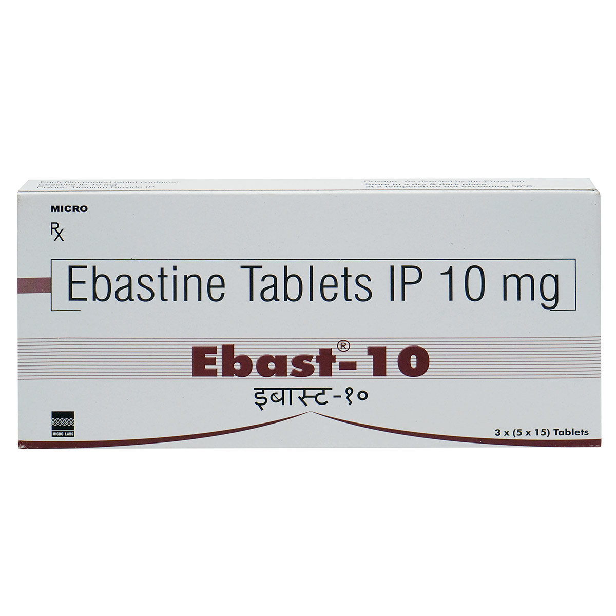 Ebast-10 Tablet 15's, Pack of 15 TabletS Ebast-10 Tablet 15's, Pack of 15 TabletS
