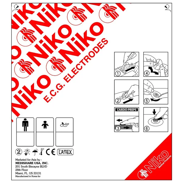 Niko ECG Electrods, 1 Count