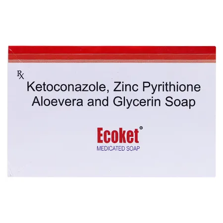 Ecoket Soap 75 gm | Ketoconazole, Zinc Pyrithine, Aloe Vera & Glycerin