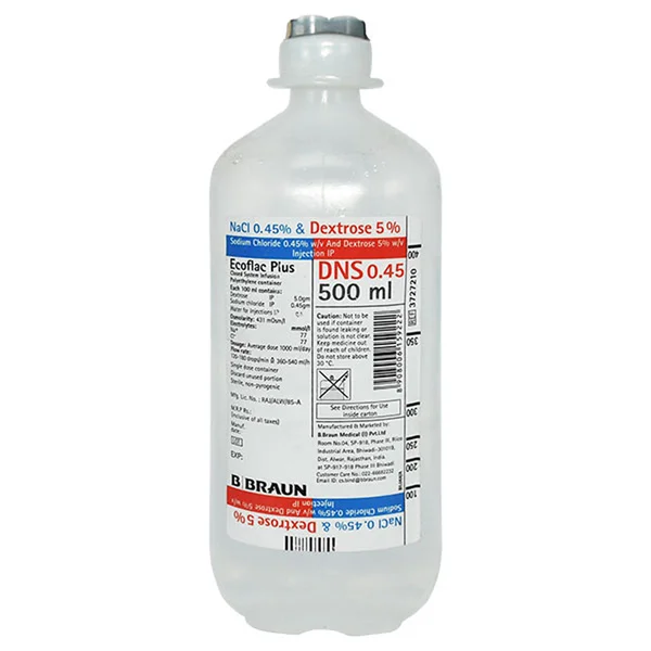 Ecoflac Plus 0.45% Dns 5% 500Ml (B Braun), Pack of 1