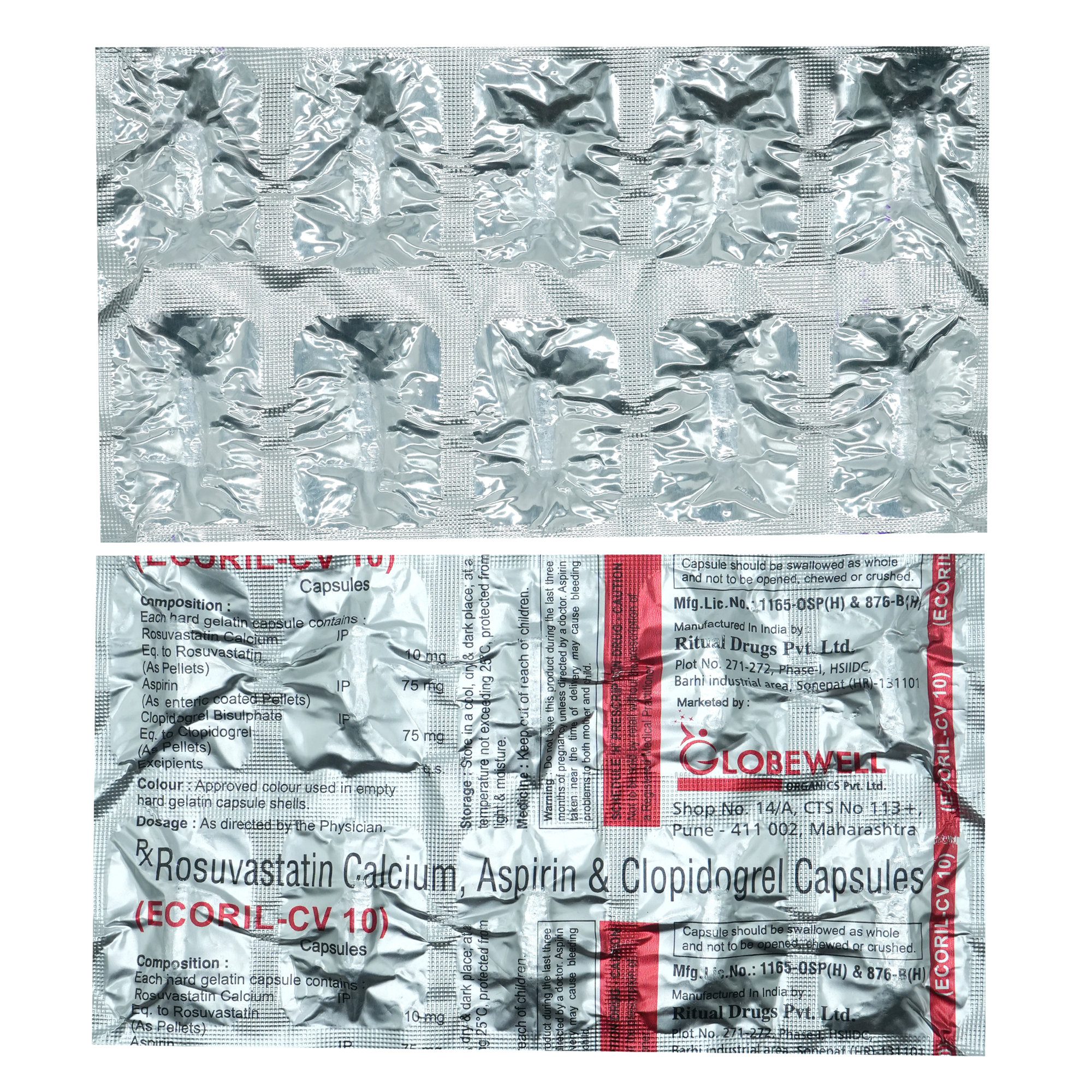 Ecoril-CV 10 mg Capsule 10's, Pack of 10 Ecoril-CV 10 mg Capsule 10's, Pack of 10