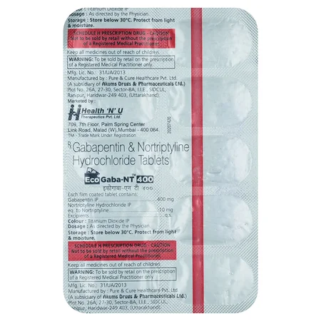 Eco Gaba-NT 400 Tablet 10's