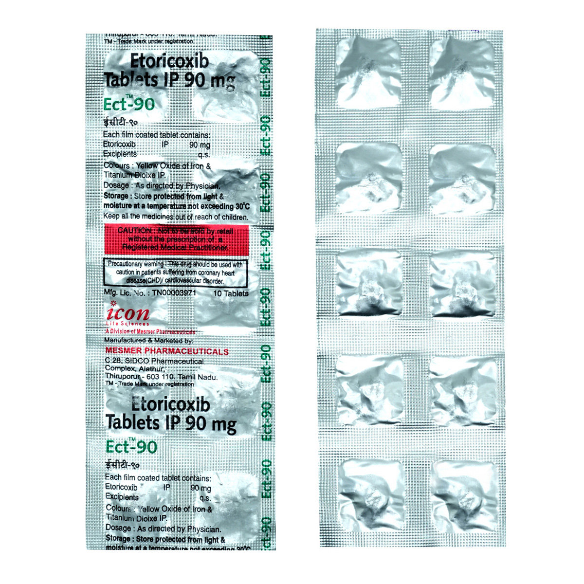 Ect 90 mg Tablet 10's, Pack of 10 TabletS Ect 90 mg Tablet 10's, Pack of 10 TabletS