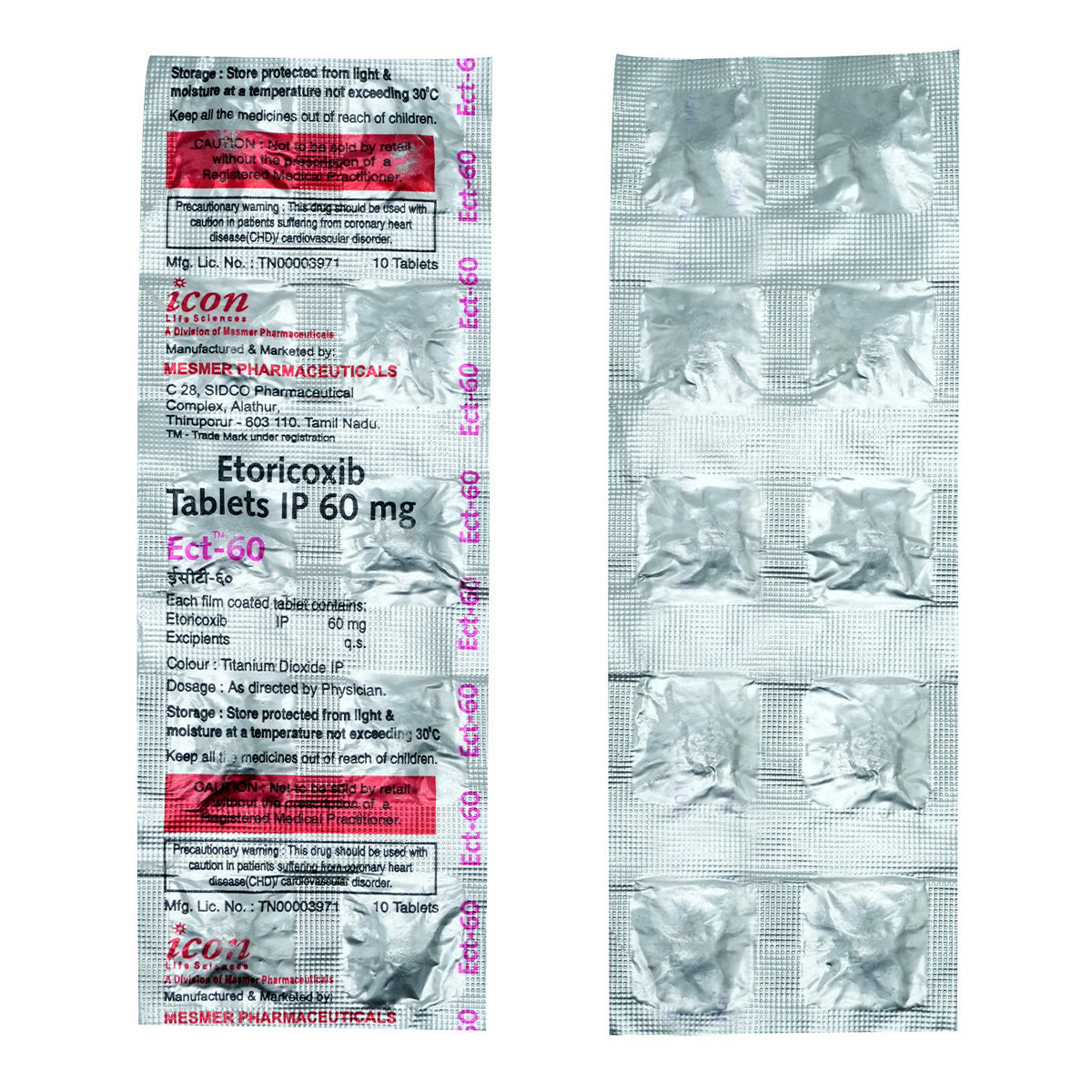 Ect 60mg Tablet 10's, Pack of 10 TabletS Ect 60mg Tablet 10's, Pack of 10 TabletS