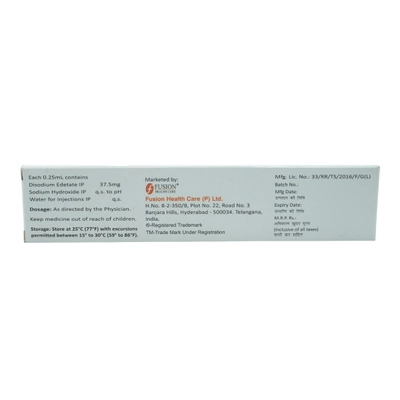 EDTA Pfs 37.5 mg/0.25 ml Injection 1's, Pack of 1 INJECTION