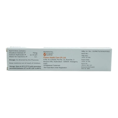 Edta PFA 75 mg Injection 0.5 ml, Pack of 1 INJECTION