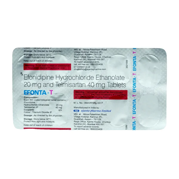 Efonta T 20 mg/40 mg Tablet 10's