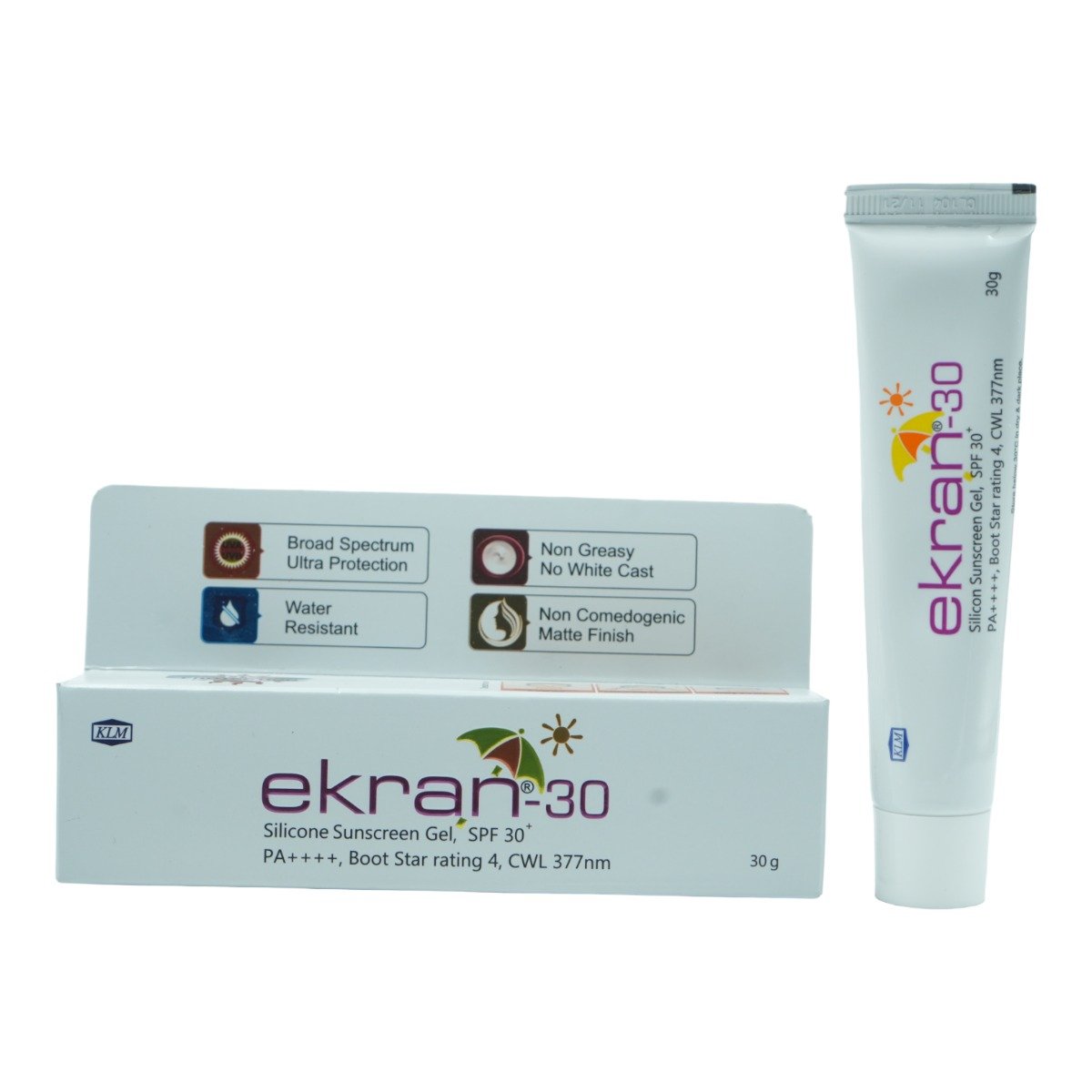 Ekran-30 Silicone Sunscreen Gel 30 gm, Pack of 1 Ekran-30 Silicone Sunscreen Gel 30 gm, Pack of 1