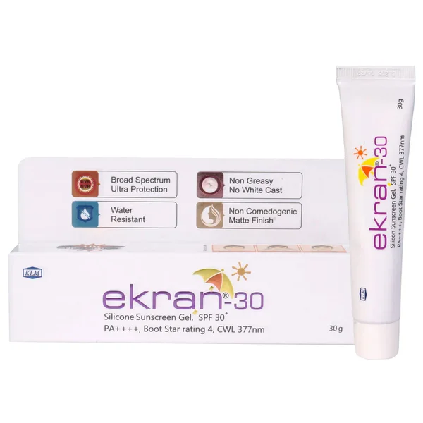 Ekran Silicon Sunscreen Gel, 30 gm