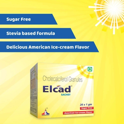 Elcad Sugar Free American Ice-Cream Sachet 1 gm, Pack of 1 POWDER