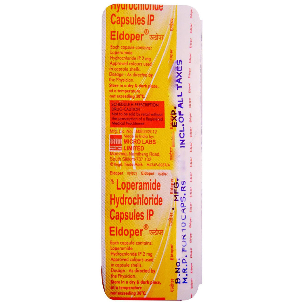 Eldoper Capsule 10's Price, Uses, Side Effects, Composition Apollo