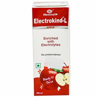 ELECTROKIND L APPLE DRINK 200ML, Pack of 1 LIQUID