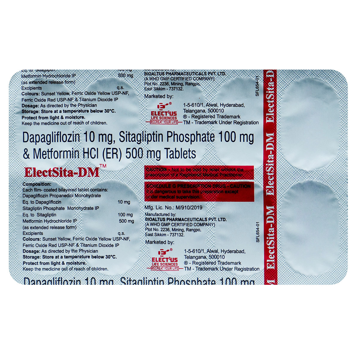 Electsita-DM Tablet 10's, Pack of 10 TABLETS Electsita-DM Tablet 10's, Pack of 10 TABLETS