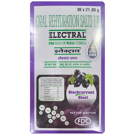 Electral ORS Blackcurrant Flavour Blast Powder 21.8 gm