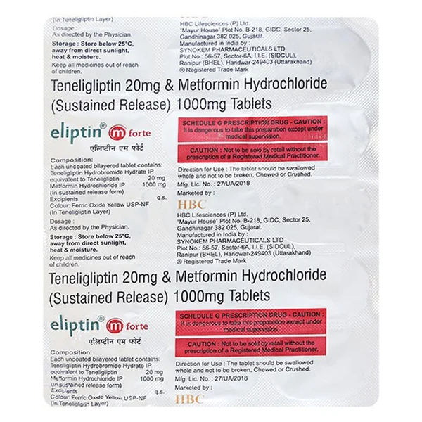 Eliptin M Forte Tablet 15's