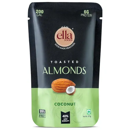 Ella Foods Coconut Toasted Almonds, 27 gm