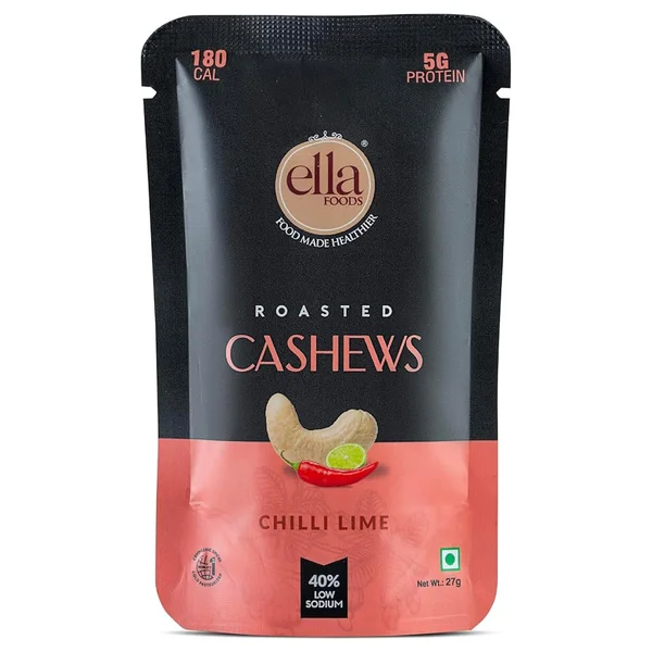 Ella Foods Chilli Lime Roasted Cashews, 27 gm