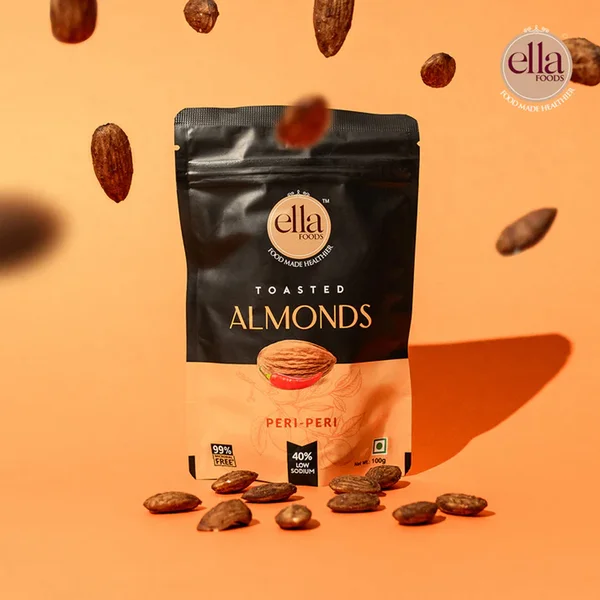 Ella Foods Peri Peri Toasted Almonds, 27 gm