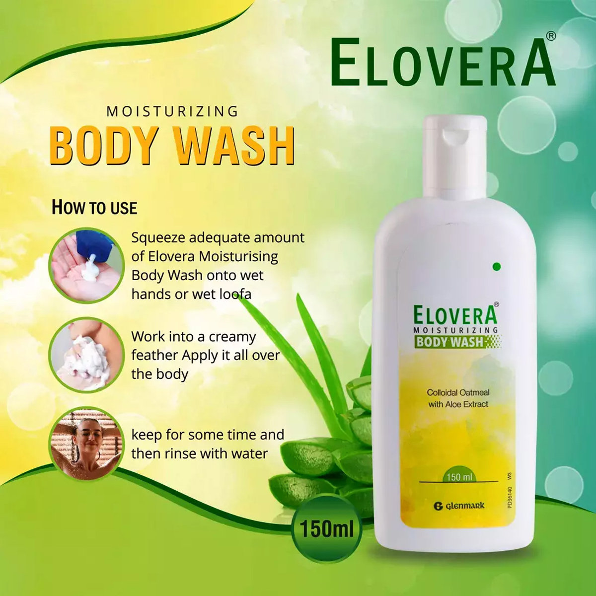 Elovera Moisturizing Body Wash 150 ml, Pack of 1 Elovera Moisturizing Body Wash 150 ml, Pack of 1