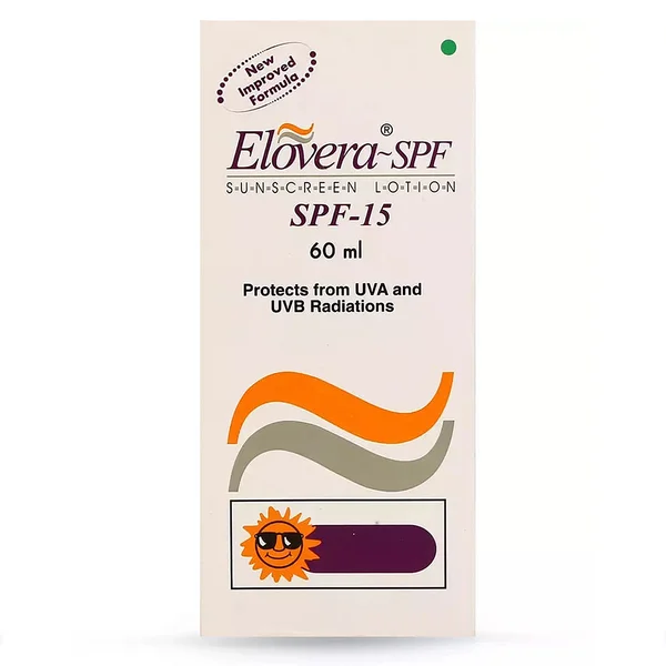 Elovera SPF 15 Sunscreen Lotion, 60 ml, Pack of 1