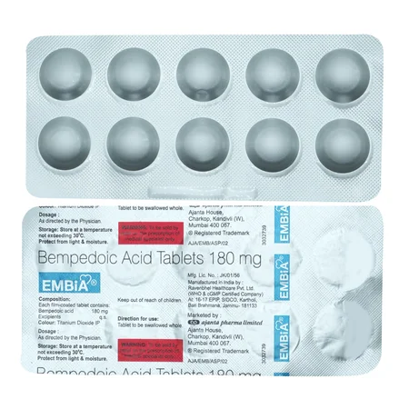 Embia 180 mg Tablet 10's