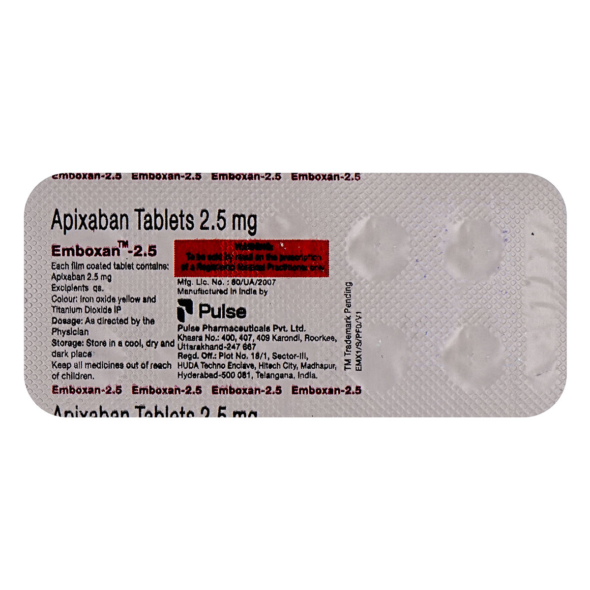 Emboxan-2.5 Tablet 10's, Pack of 10 TABLETS Emboxan-2.5 Tablet 10's, Pack of 10 TABLETS