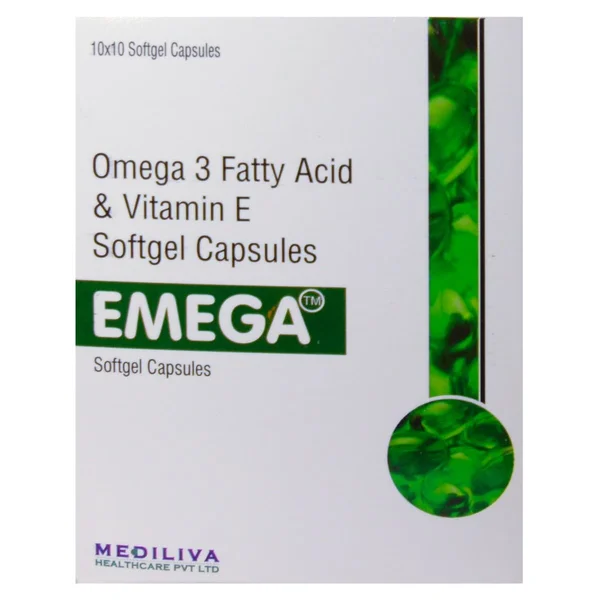 Emega Softgel Capsule 10's, Pack of 10 CAPSULES