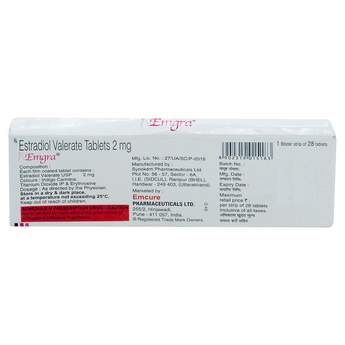 Emgra Tablet 28's, Pack of 28 TABLETS Emgra Tablet 28's, Pack of 28 TABLETS