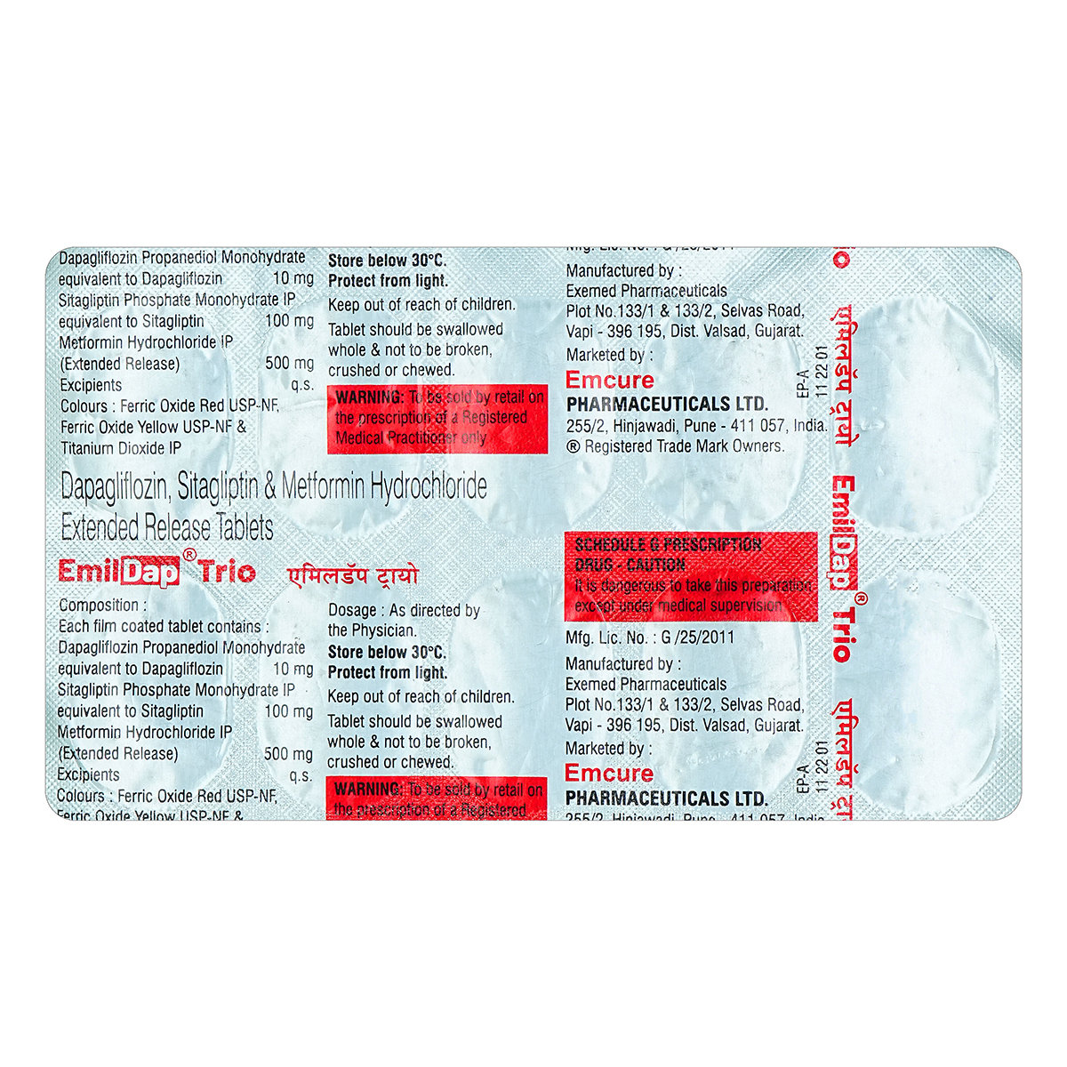 Emildap Trio Tablet 10's, Pack of 10 TABLETS Emildap Trio Tablet 10's, Pack of 10 TABLETS