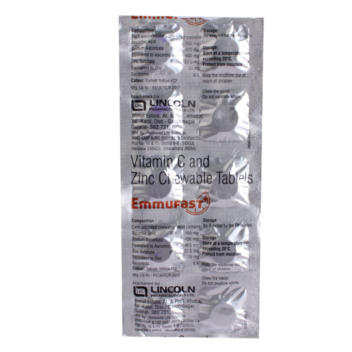 Emmufast Plus Chewable Tablet 10's, Pack of 10 TabletS Emmufast Plus Chewable Tablet 10's, Pack of 10 TabletS