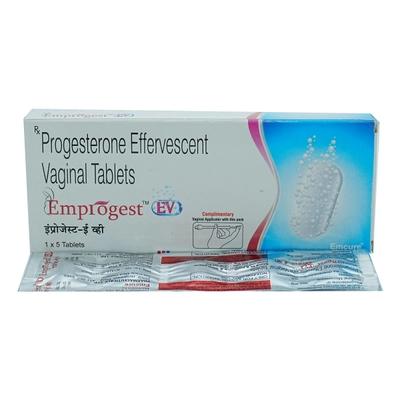 Emprogest EV 200 Tablet 5's, Pack of 5 TABLETS