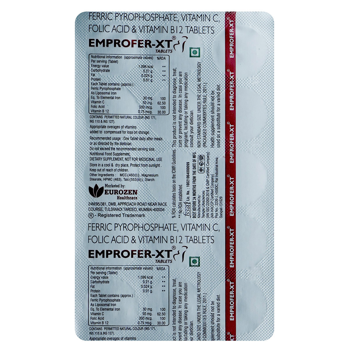 Emprofer-XT Tablet 15's, Pack of 15 Emprofer-XT Tablet 15's, Pack of 15