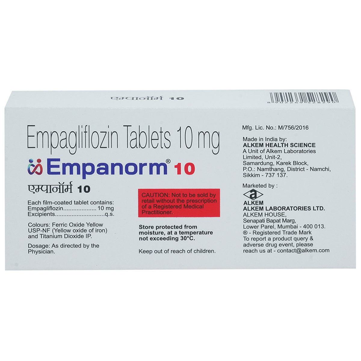 Empator Buy Empanorm 10 Tablet 10's online | Uses, Side Effects, Price and ...