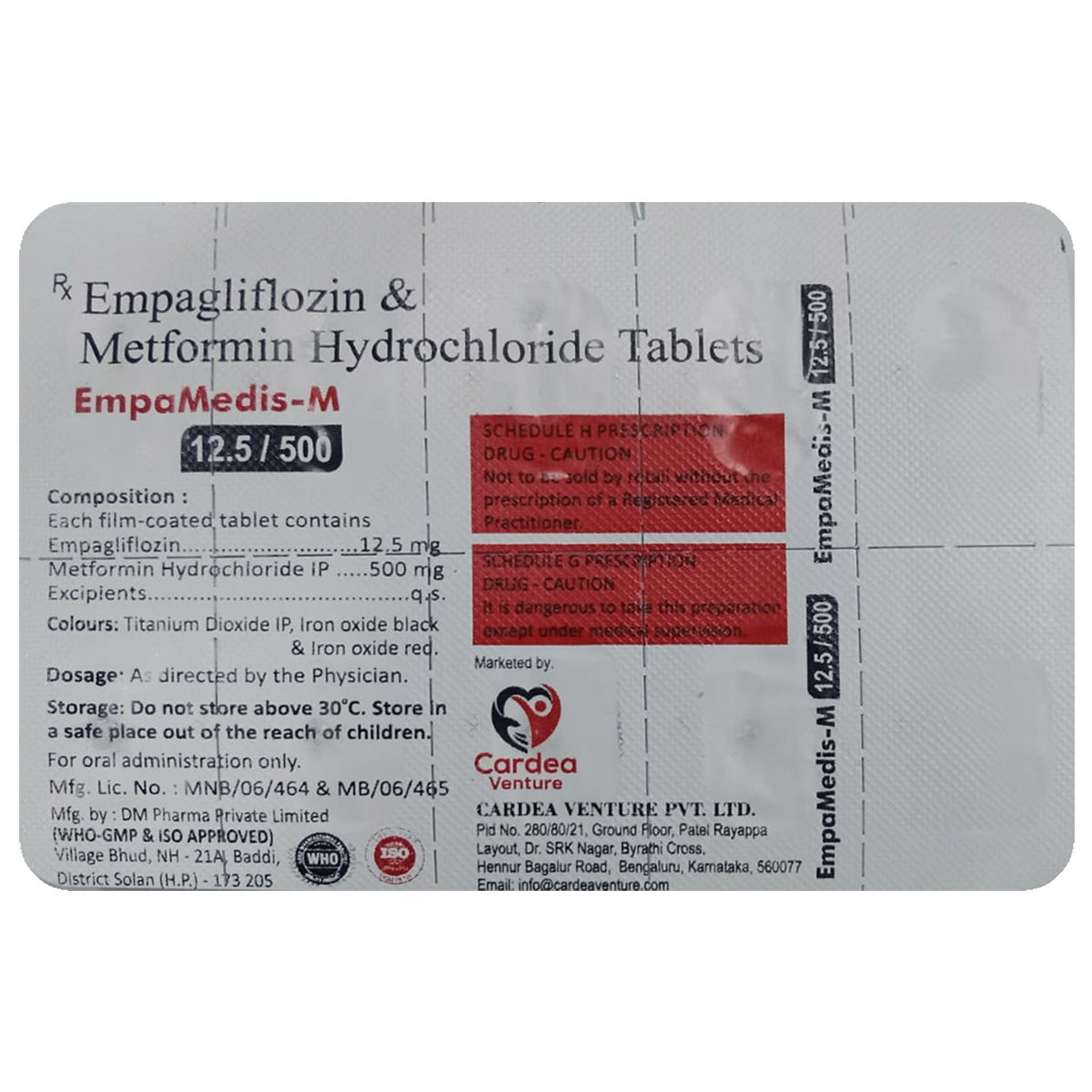 Empha M Buy Empamedis-M 12.5/500 Tablet 10's online | Uses, Side Effects, Price ...