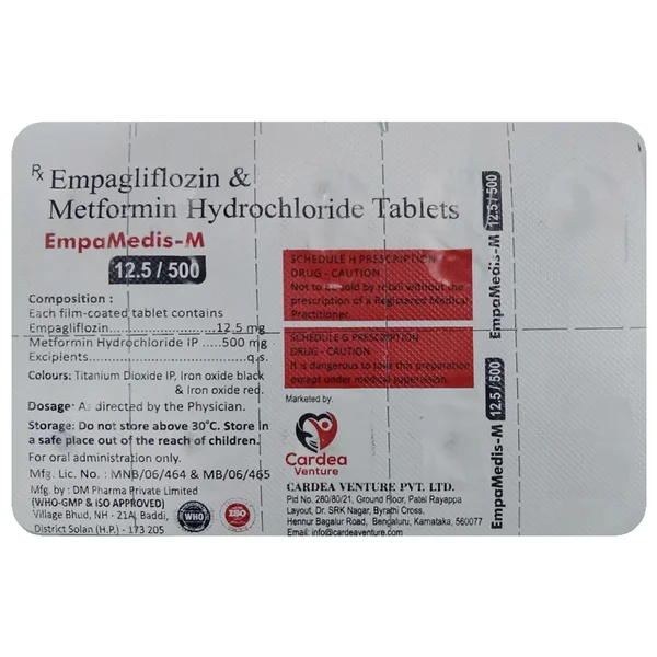 Empamedis-M 12.5/500 Tablet 10's