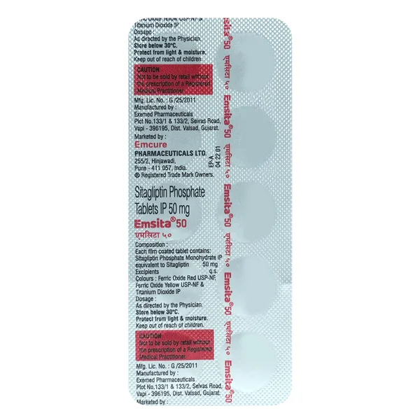 Emsita 50 Tablet 10's, Pack of 10 TabletS
