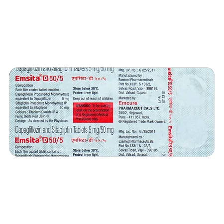 Emsita D 50/5 mg Tablet 10's