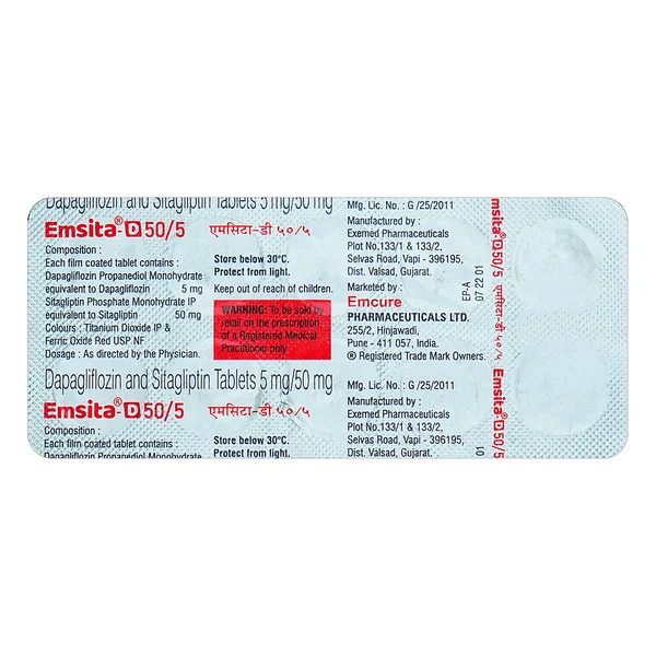 Emsita D 50/5 mg Tablet 10's