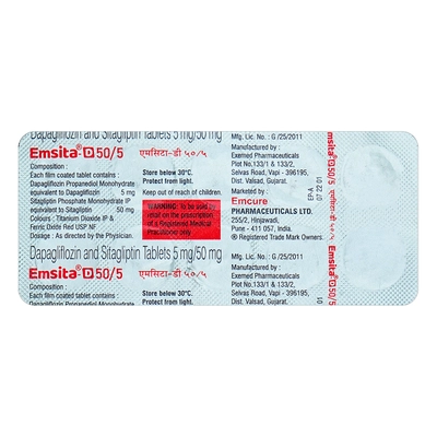 Emsita D 50/5 mg Tablet 10's, Pack of 10 TabletS